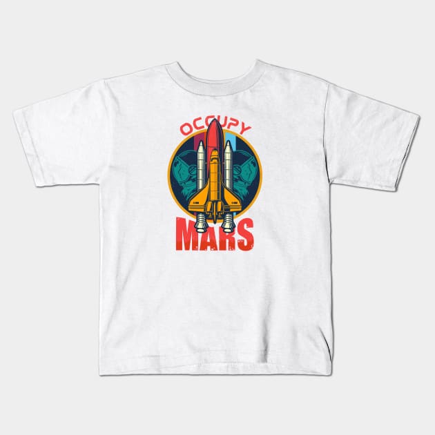 Occupy Mars Kids T-Shirt by EdSan Designs